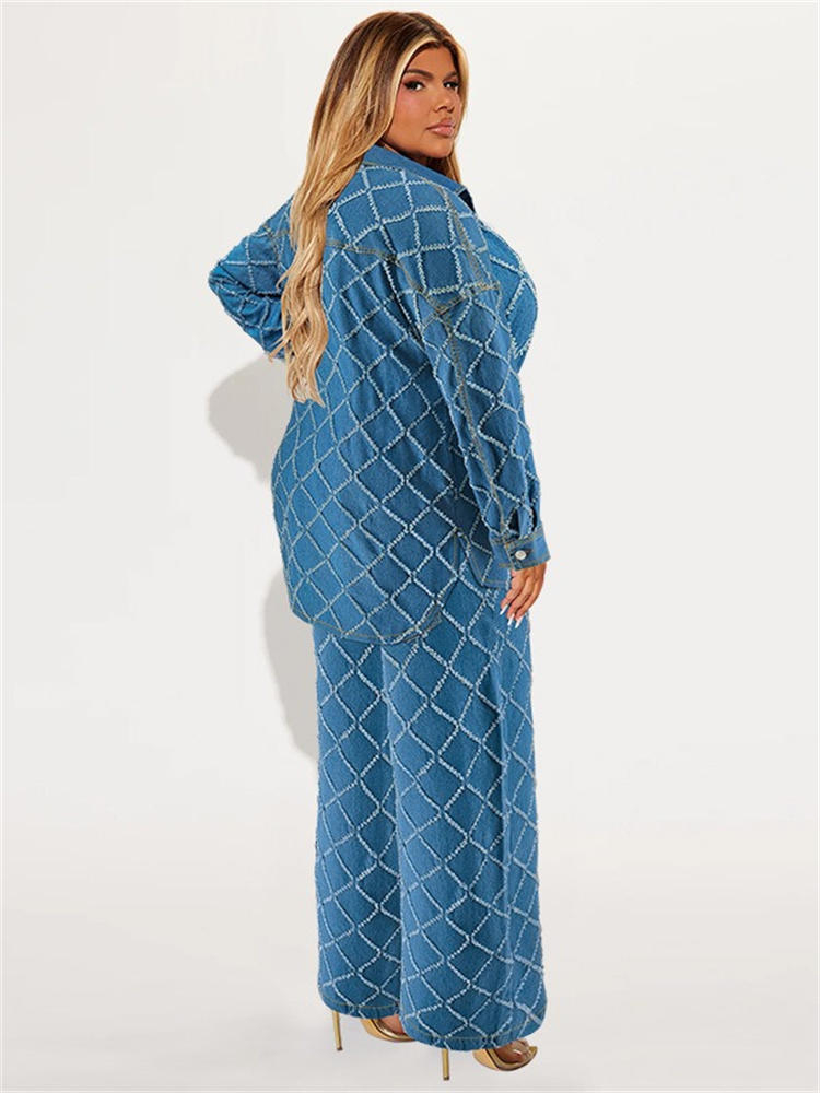 Wmstar Plus Size Denim Two Pie – Summer Clothing Wholesale recenzja i cena