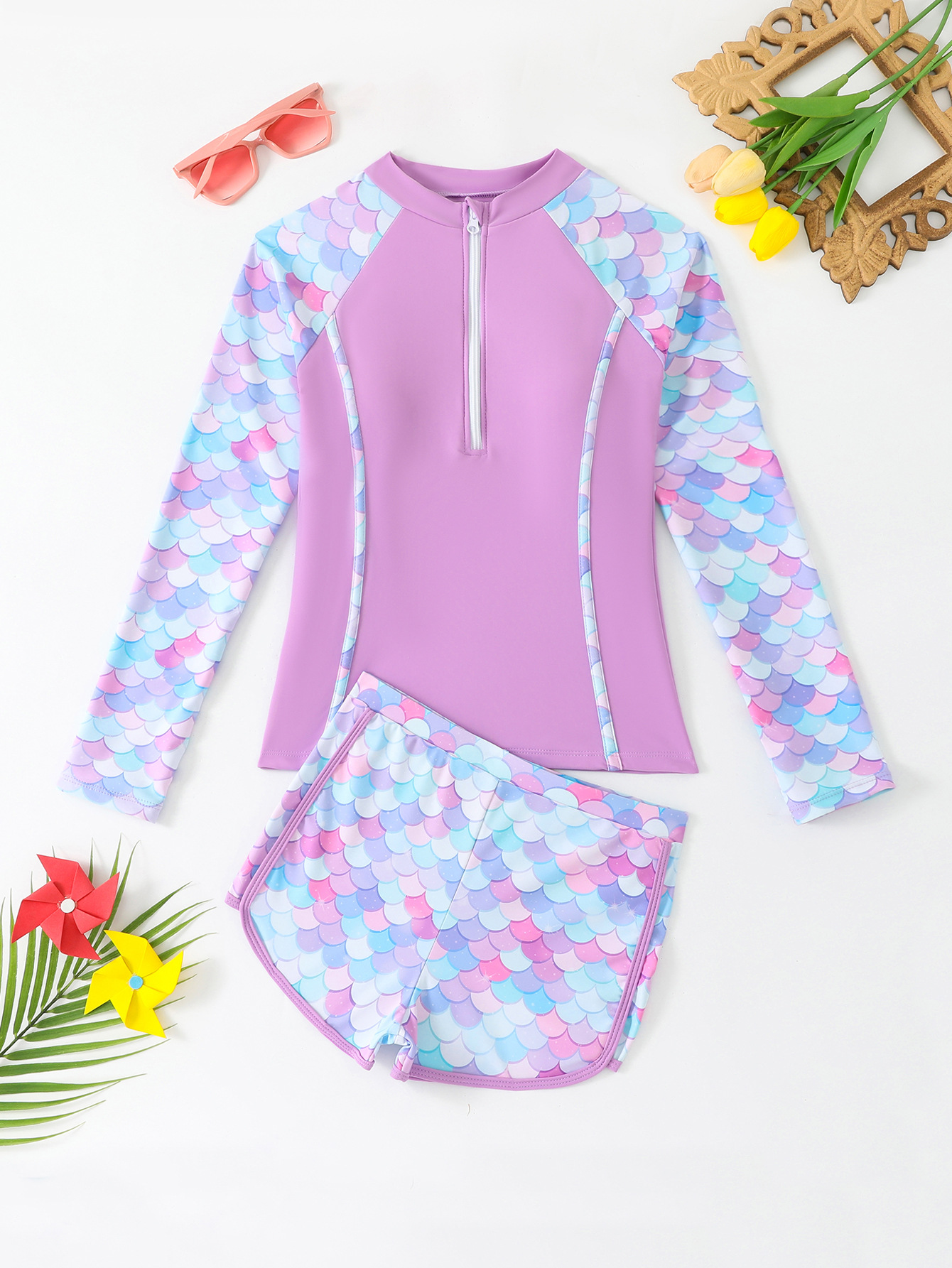 Girls Swimsuit 2025 Pink Long  – Rash Guard Long Sleeve recenzja i cena