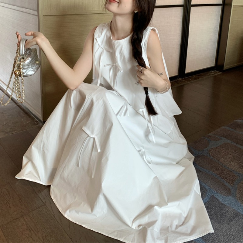 White Dress Sets for Women Bow – Summer Clothing Juniors recenzja i cena