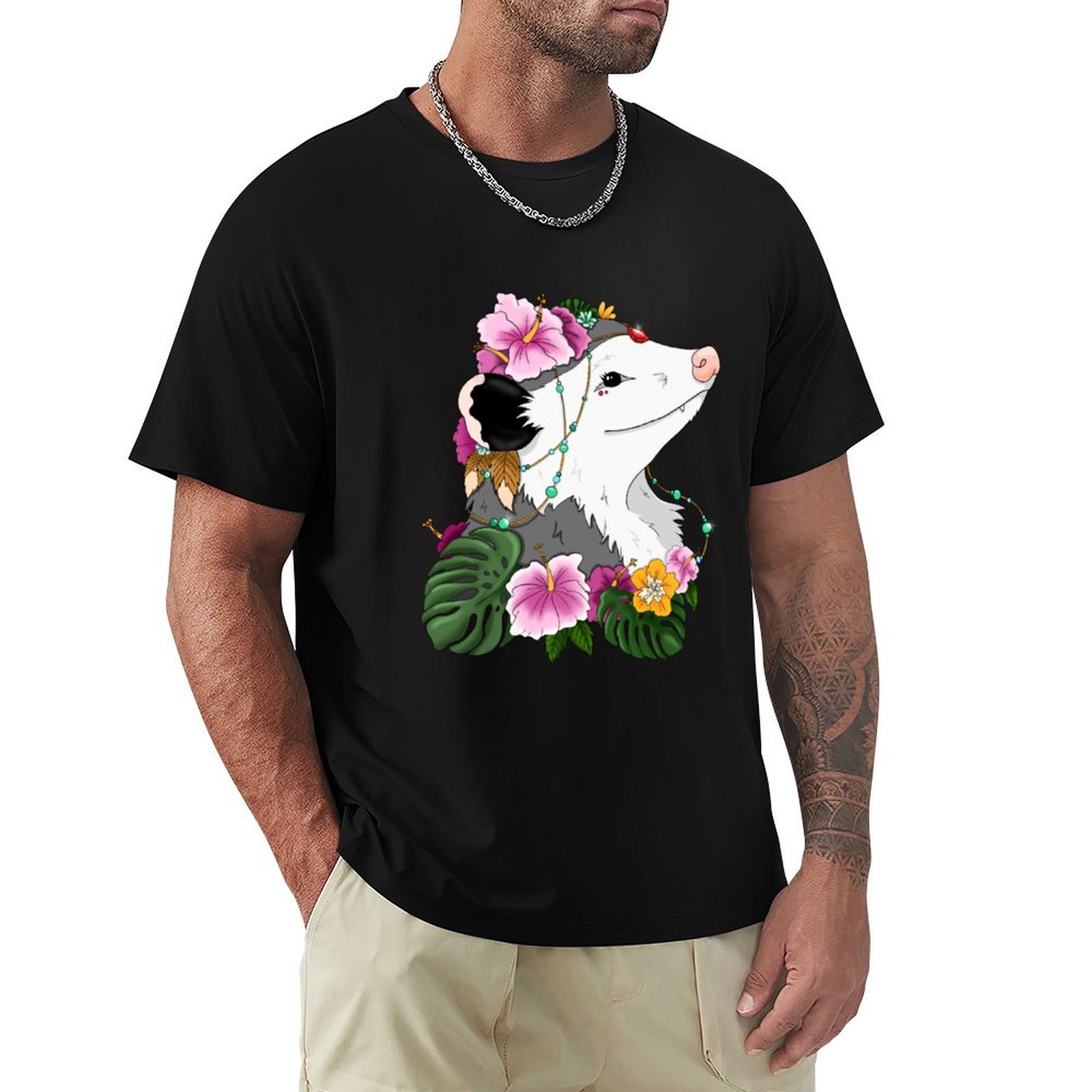 Opossum with tropical vibes T- – Summer Clothing Vibes recenzja i cena