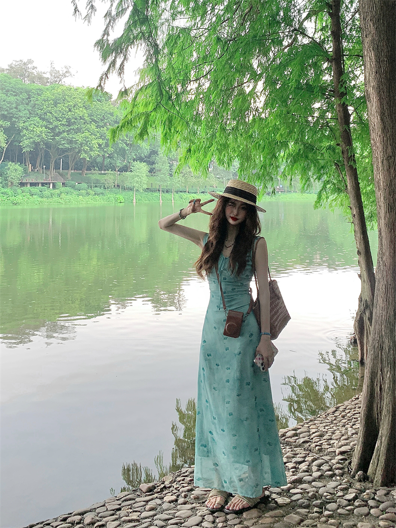 Floral Gradient A-Line Dress V – Summer Line Clothing Brand recenzja i cena