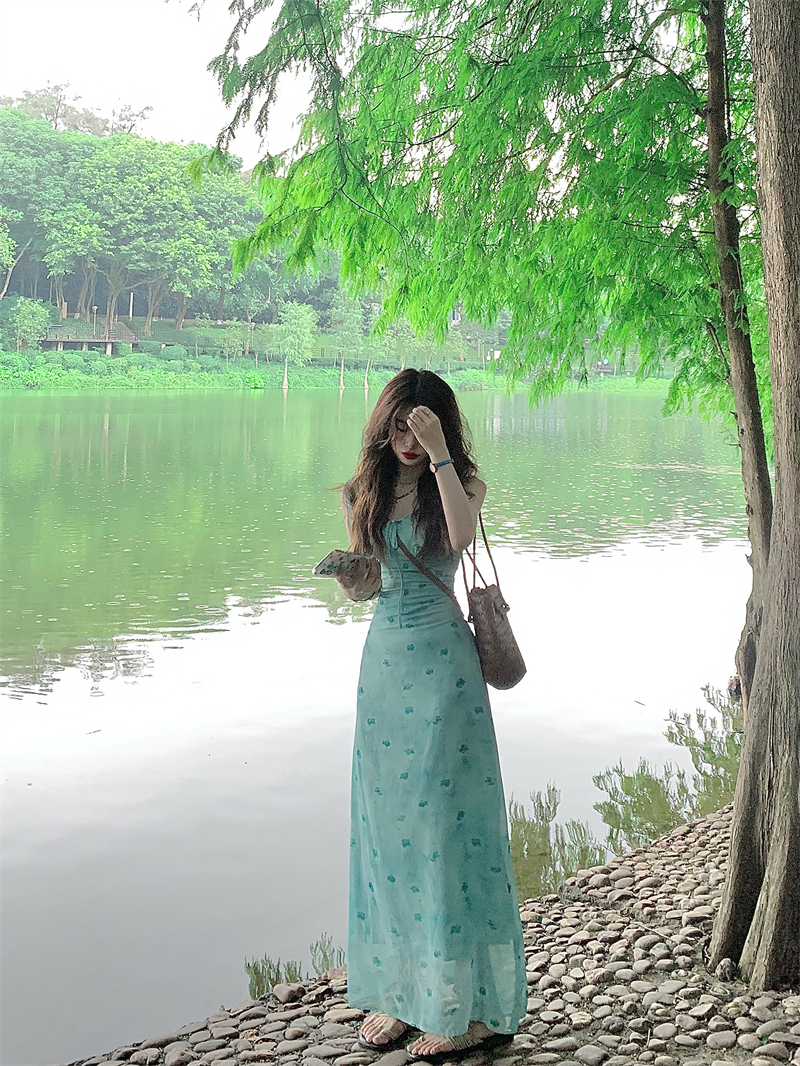Floral Gradient A-Line Dress V – Summer Line Clothing Brand recenzja i cena