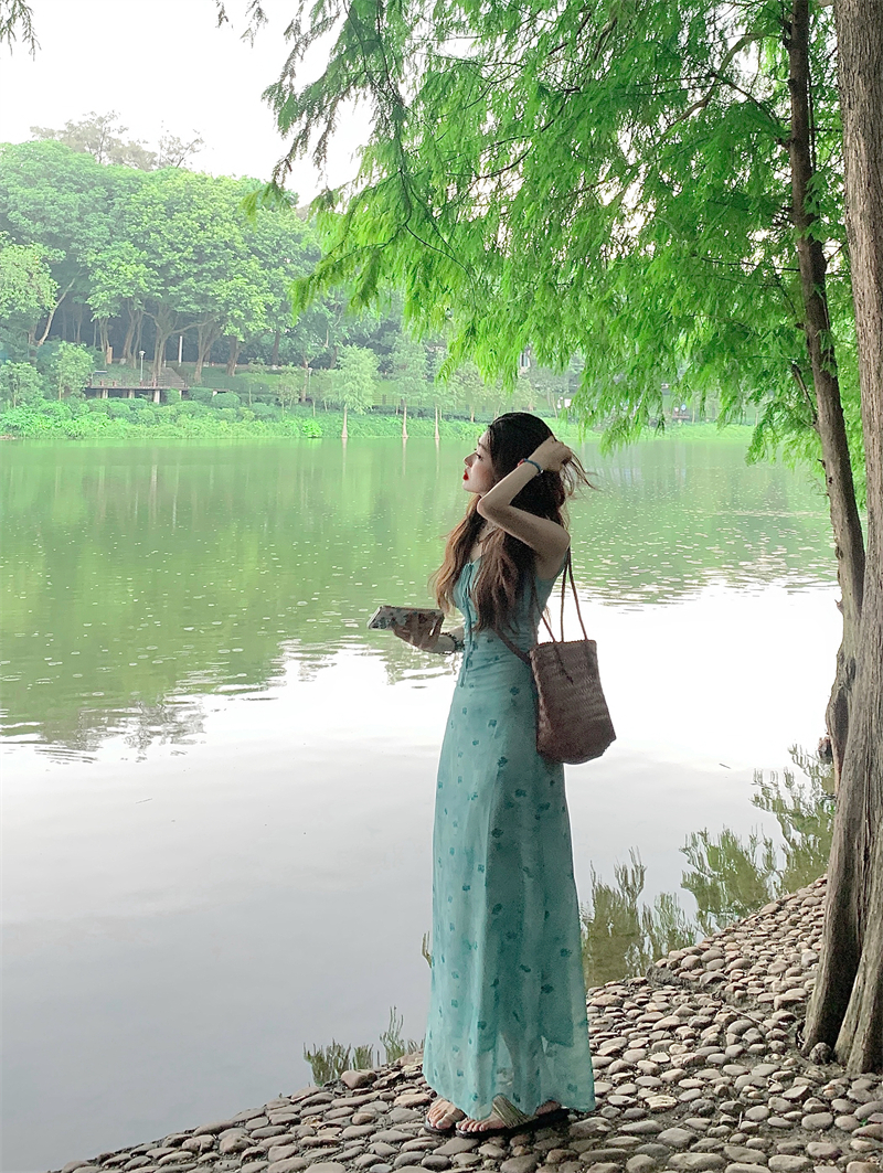 Floral Gradient A-Line Dress V – Summer Line Clothing Brand recenzja i cena